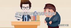 反映情况应该是哪个反应