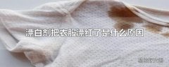 漂白剂把衣服漂红了是什么原因