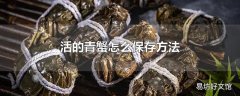 活的青蟹怎么保存方法