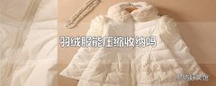 羽绒服能压缩收纳吗