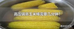 高压锅蒸玉米棒需要几分钟?