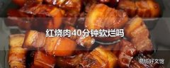 红烧肉40分钟软烂吗