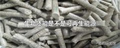 生物质能是不是可再生能源