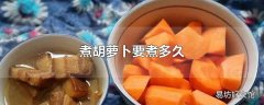 煮胡萝卜要煮多久