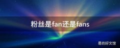 粉丝是fan还是fans