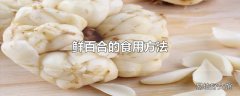 鲜百合的食用方法