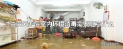 洪涝灾害后室内环境消毒需要注意什么