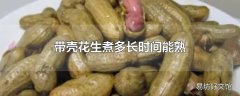 带壳花生煮多长时间能熟