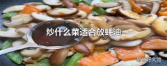 炒什么菜适合放蚝油