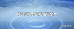 600毫升水是几瓶矿泉水