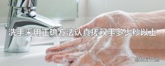 洗手采用正确方法认真搓双手多少秒以上