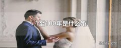 1至100年是什么婚