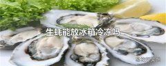 生蚝能放冰箱冷冻吗