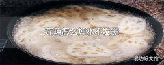 莲藕怎么焯水不发黑