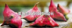 菱角怎么存放时间最长