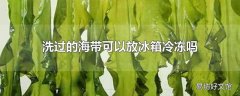 洗过的海带可以放冰箱冷冻吗