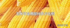 玉米可食用部分多少比例