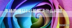 市场热线12345能解决什么问题