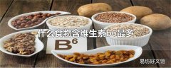 什么食物含维生素b6最多