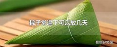 粽子常温下可以放几天