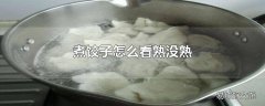 煮饺子怎么看熟没熟