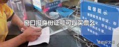 窗口报身份证号可以买票么