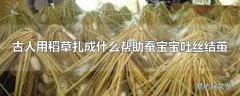 古人用稻草扎成什么帮助蚕宝宝吐丝结茧