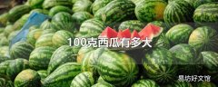 100克西瓜有多大