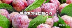 三华李怎样保鲜久点