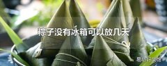 粽子没有冰箱可以放几天