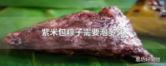 紫米包粽子需要泡多久