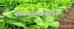 食用醋可以喷洒各种蔬菜吗