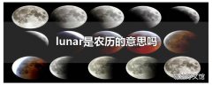 lunar是农历的意思吗