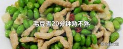 毛豆煮20分钟熟不熟