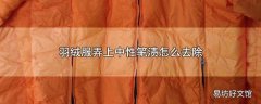 羽绒服弄上中性笔渍怎么去除