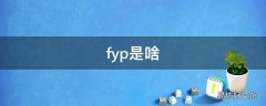 fyp是啥