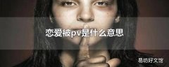 恋爱被pv是什么意思