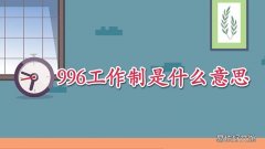 996工作制是什么意思