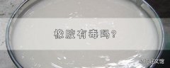 橡胶有毒吗?