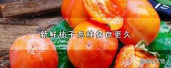 新鲜柿子怎样保存更久