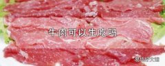 牛肉可以生吃吗