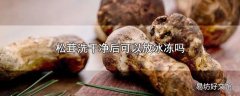 松茸洗干净后可以放冰冻吗