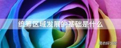 统筹区域发展的基础是什么