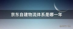 京东自建物流体系是哪一年