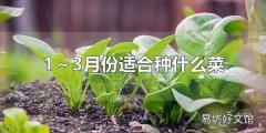 1～3月份适合种什么菜 1～3月份可以种植萝卜吗