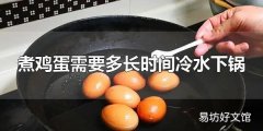 煮鸡蛋需要多长时间冷水下锅 煮鸡蛋冷水下锅还是沸水下锅？