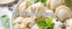 饺子的形状有哪些,寓意是什么