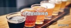 什么是精酿啤酒